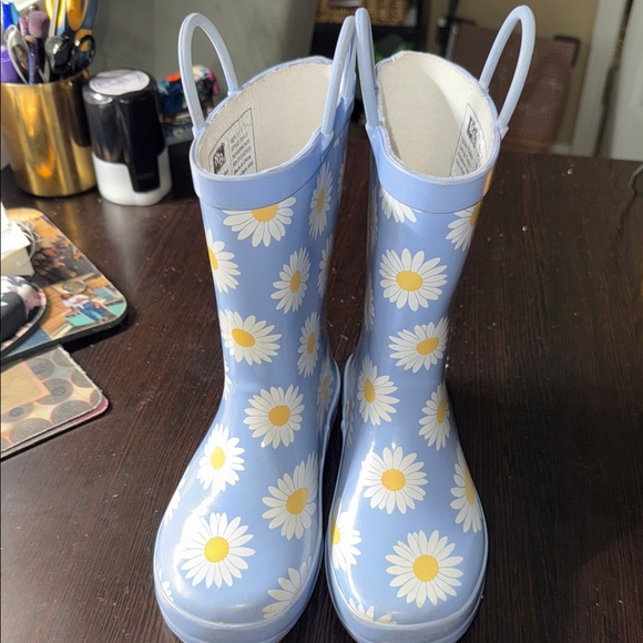 Blue Daisy Kids Rain Boots - Picture 1 of 3
